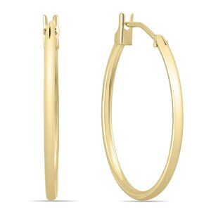 14K Yellow Gold 21mm Hoop Earrings (1.5mm Gage)